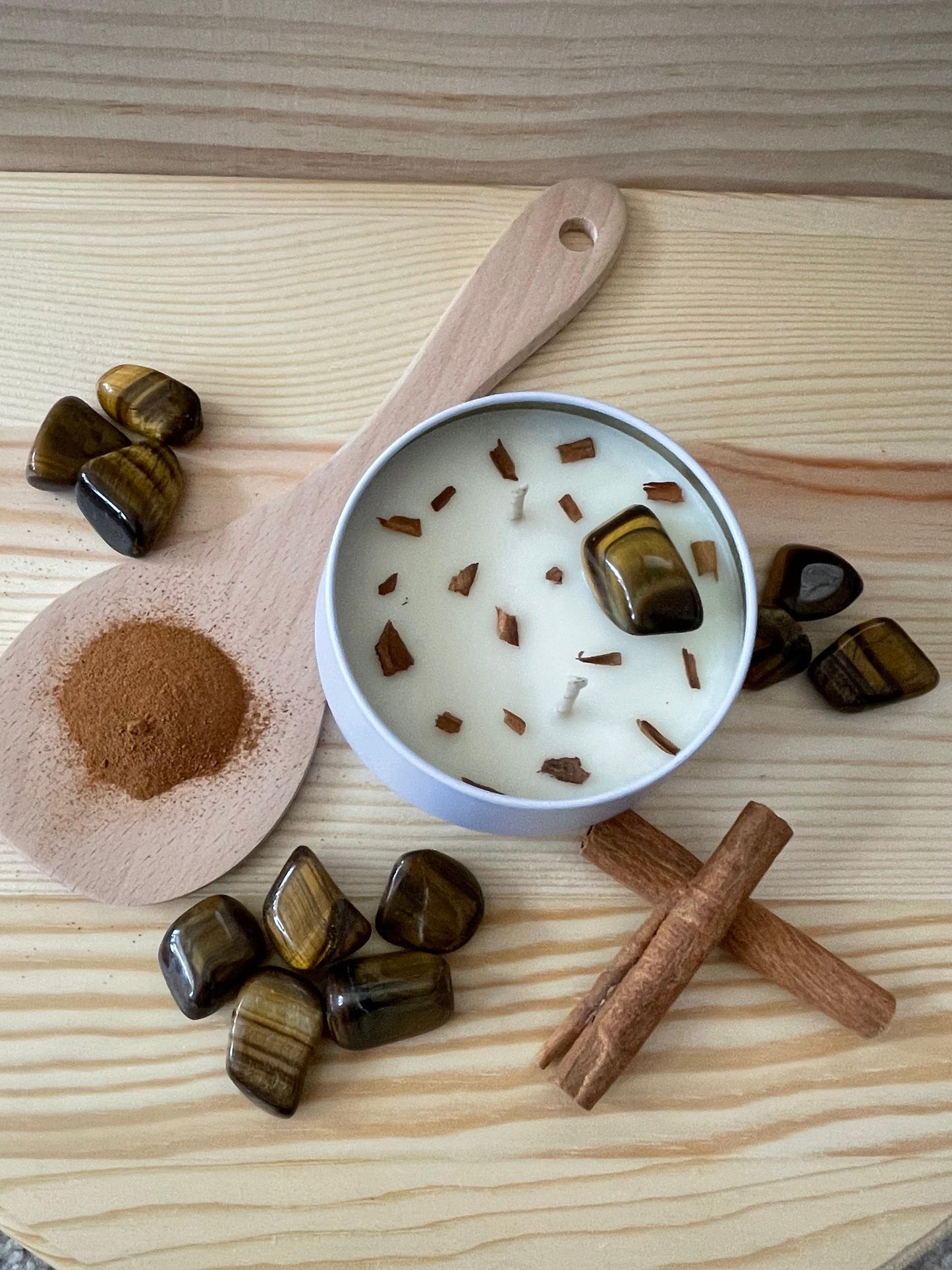 Prosperity Spice Cinnamon Tiger's Eye Prosperity Candle