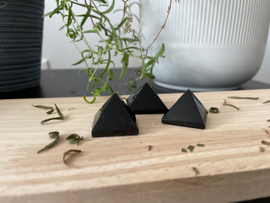 Reiki Infused Obsidian Mini Pyramid