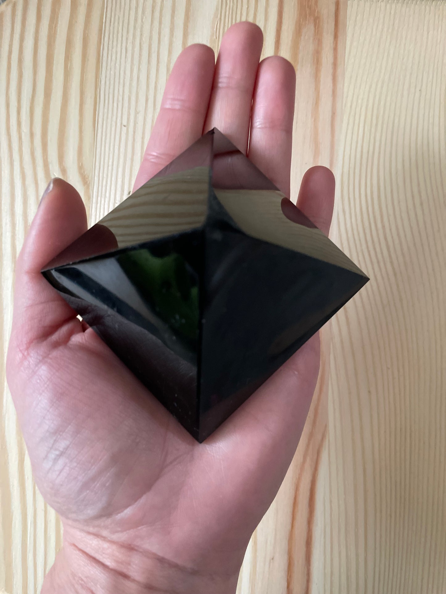 Reiki Infused Obsidian Pyramid