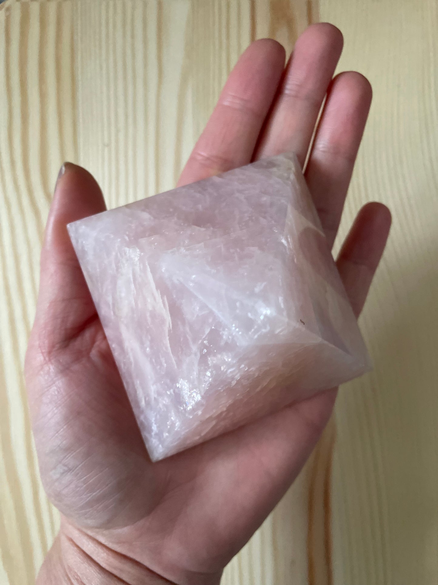 Reiki Infused Rose Quartz Pyramid